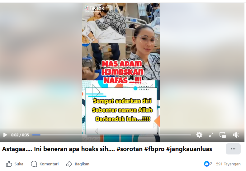 Adam Suseno dikabarkan Meninggal Dunia